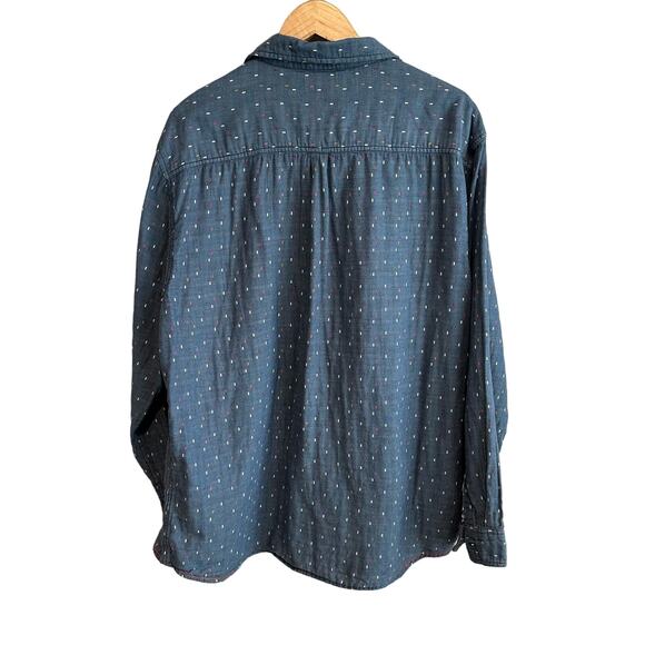 Carbon2Cobalt Button Down Confetti Print Long Sleeve Shirt XL - Picture 4 of 9